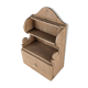 Étagère en pin sculpté à la main, style art populaire, 1 tiroir, 1950