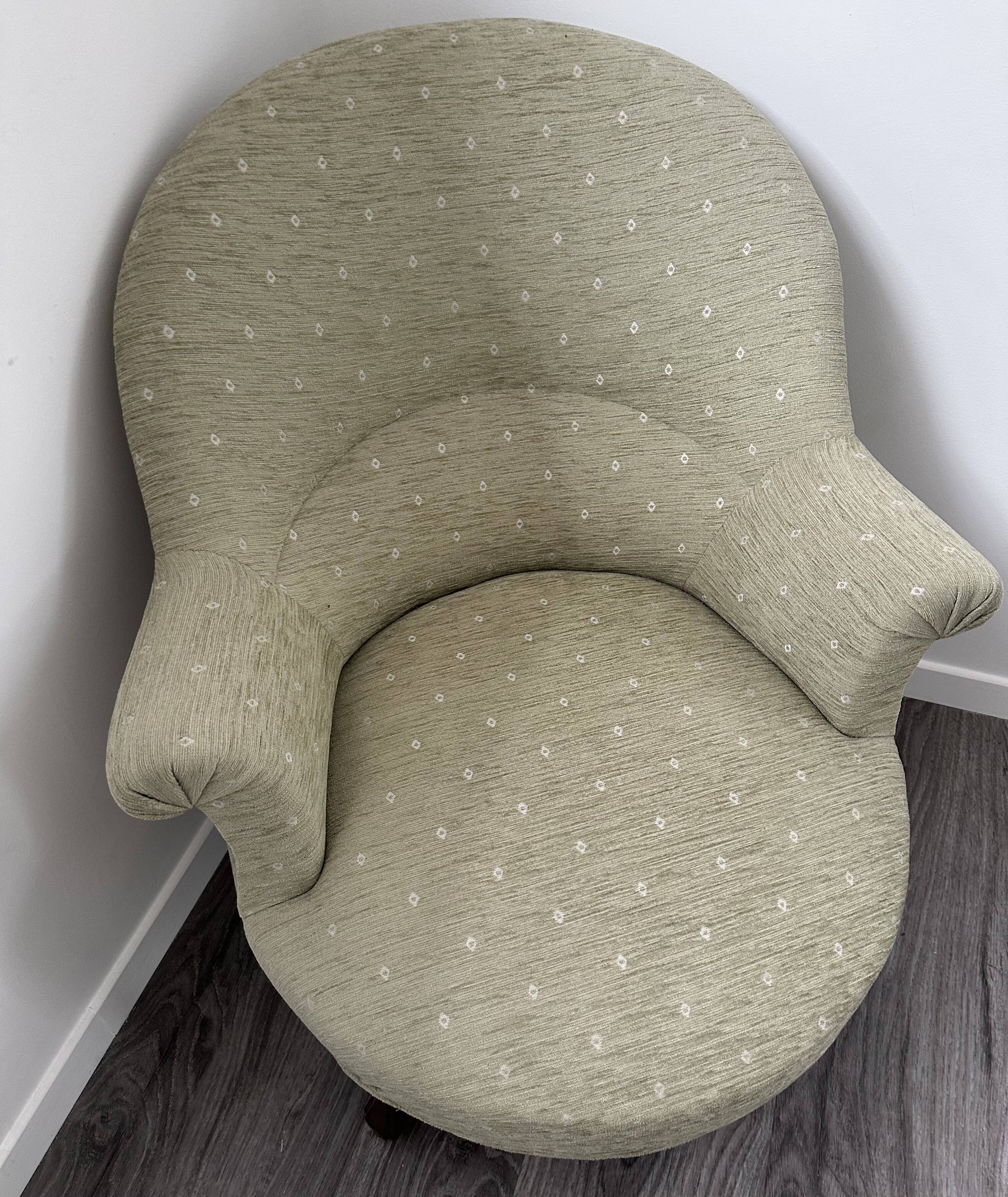 19th-century crapaud armchair