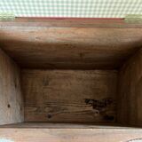 19th century Napoleon III chest, wood and red velvet