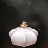 Pink opaline pendant light