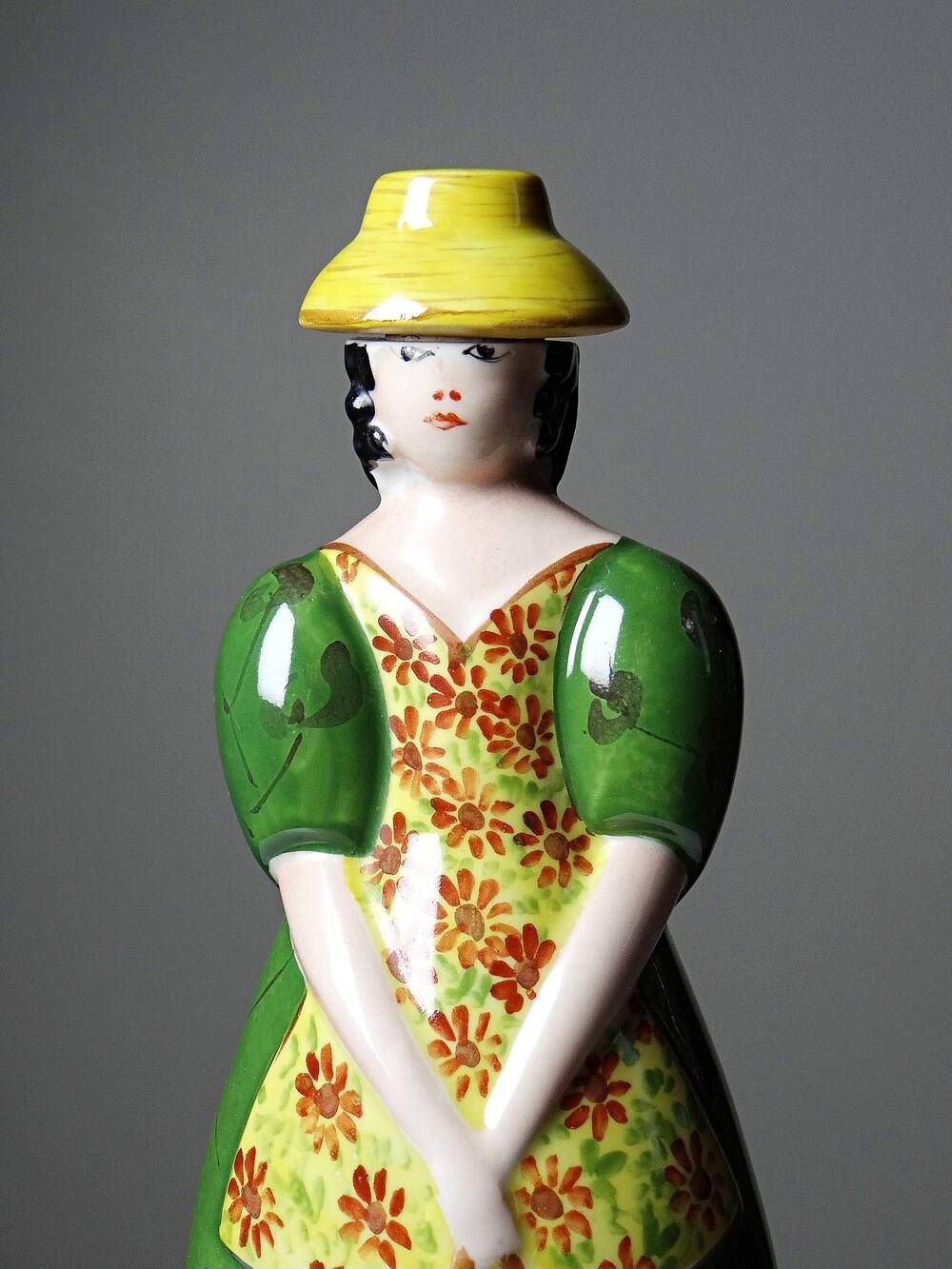 Antique porcelain bottle from Limoges in the style of Robj, 1920s-1930s.