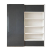 Ligne Roset Square Library - white lacquered with enamelled glass door