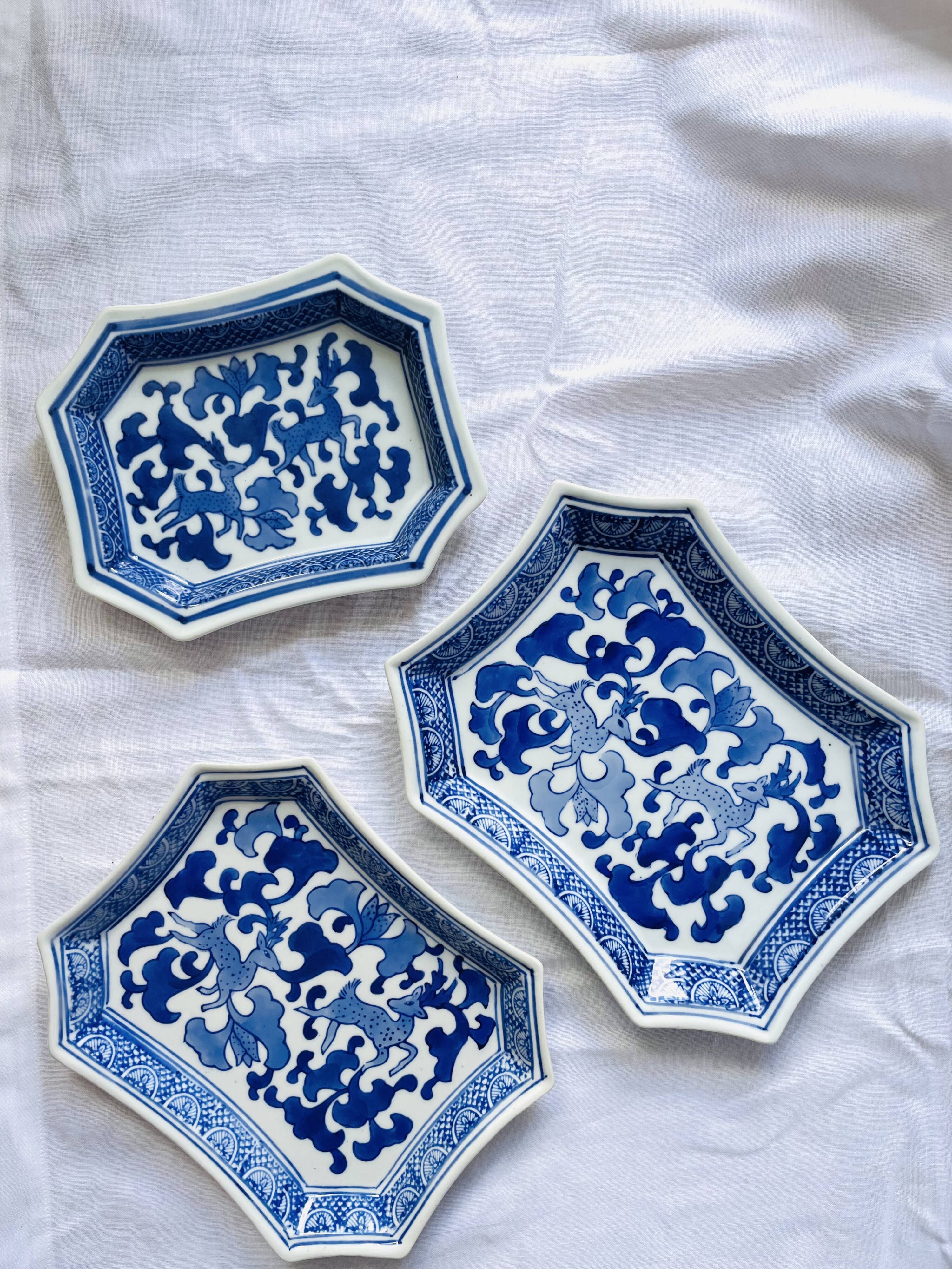 Set of 3 rectangular ceramic dishes