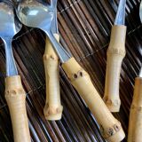6 small vintage spoons Bamboo Japan
