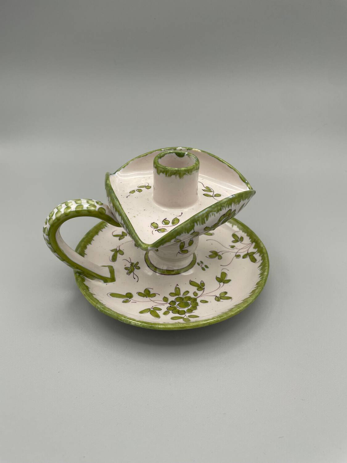 Martres-Tolosane hand candlestick, signed