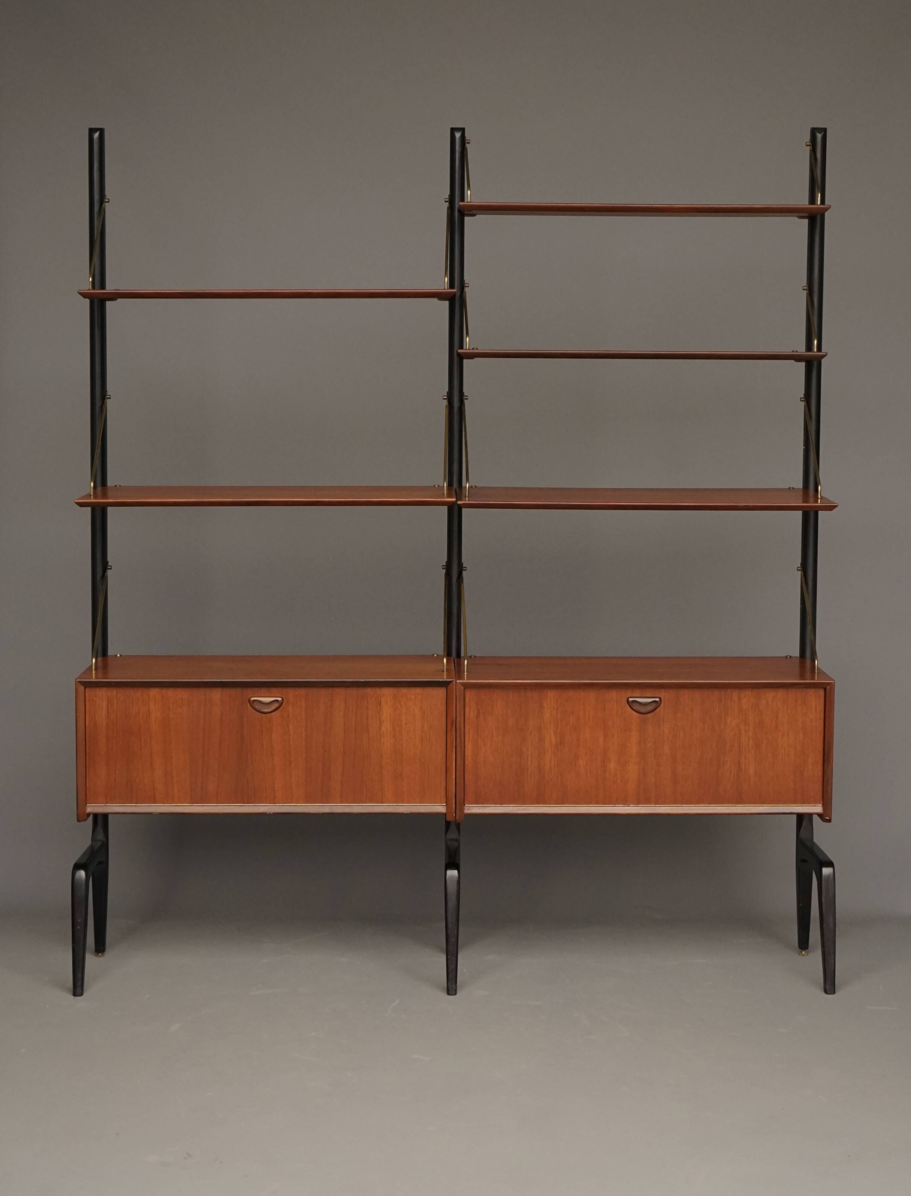 Système Mural Autoportant Mid-Century par Louis van Teeffelen pour WéBé, 1950s