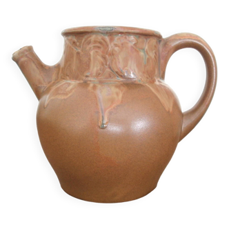 Denbac rooster pattern stoneware pitcher