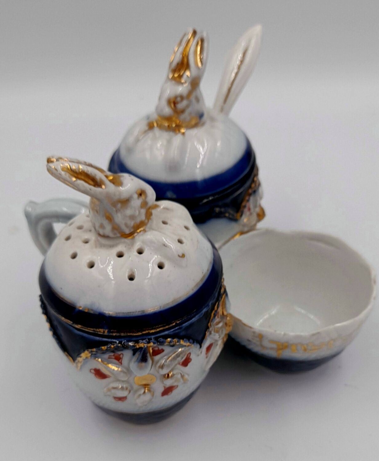 19th Century Staffordshire Imari Condiment Display