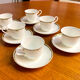 Villeroy & Boch 1960 porcelain coffee set of 6 cups and saucers