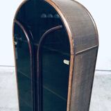 Rattan Bamboo High Board Display Chest, 1970s