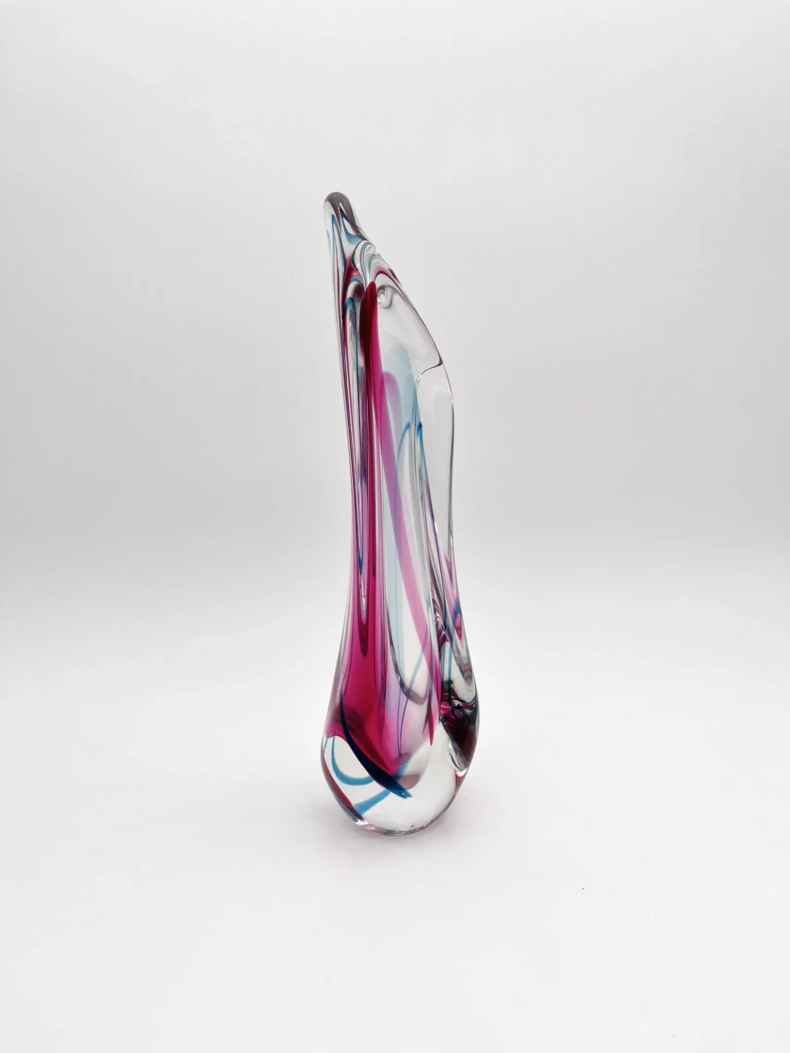 Large Crystal Vase Max Verboeket Kristalunie Maastricht 32cm 1.6kg