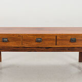 Scandinavian rosewood console 1970 for AB Glas & TRA, Swedish