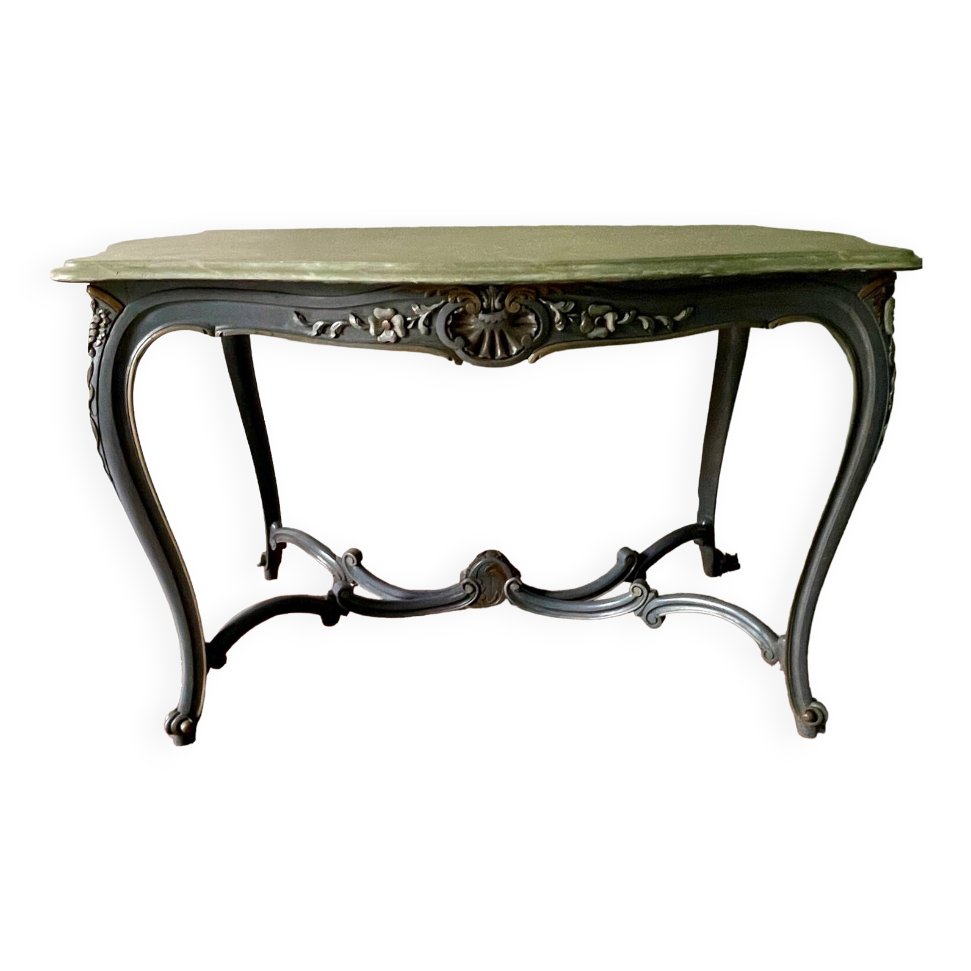 Louis XV style painted carved oak table