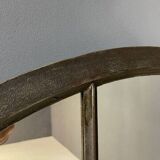 Miroir industriel en fer patiné, Tchécoslovaquie, années 1960