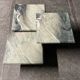 Series of three nesting tables in green marble, 1970
