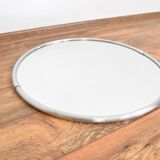 Mid-Century Round Italian Chrome Frame Mirror, 1960s