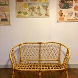Rattan bench