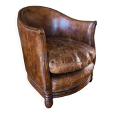 Leather club chair