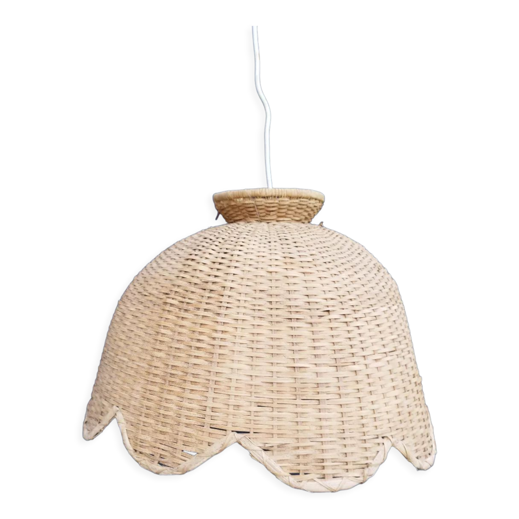 Suspension lampshade rattan straw