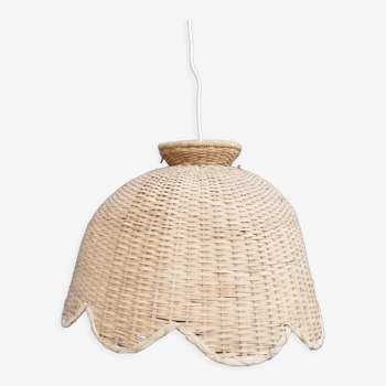 Suspension lampshade rattan straw