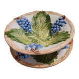 Ensemble coupe à fruit passoire majolica