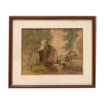 Signed watercolor