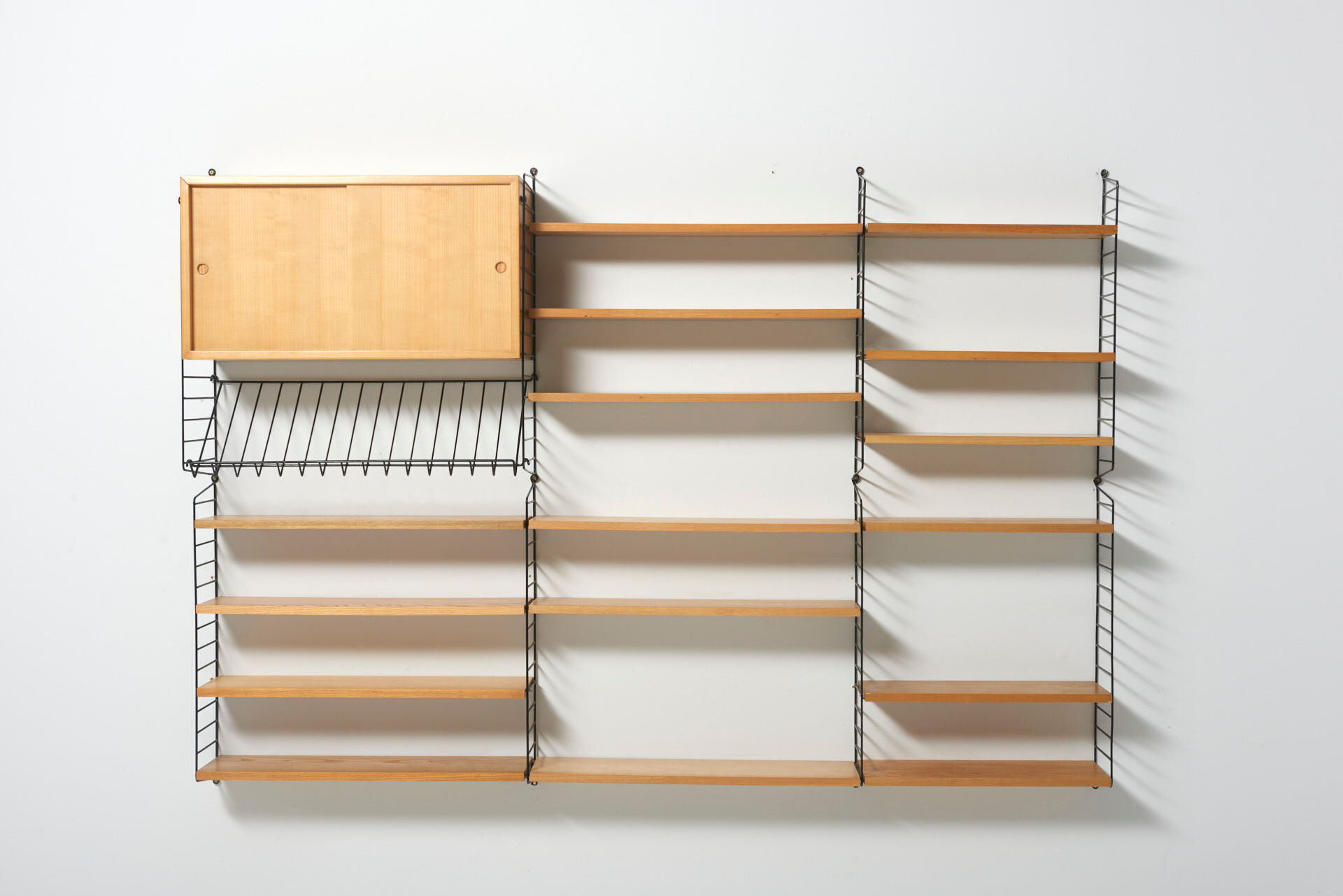 Shelving System in Ash by Nisse Strinning for String, Sweden - 1950