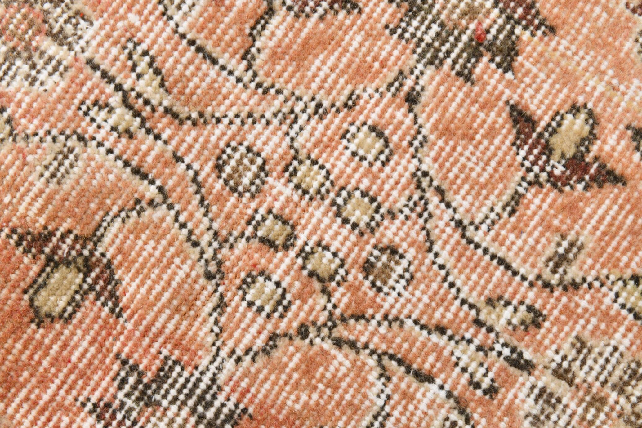 5x9 Bordered Floral Turkish Vintage Area Rug, 159x290Cm