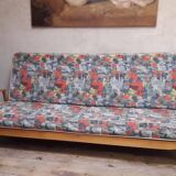 Scandinavian 3-seater convertible sofa bed, click-clack bench