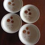 4 Sarreguemines “Chardons” soup plates