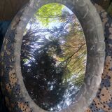 Oval mirror backlit Egon Hillebrand 60s/70s
