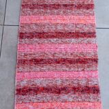 Handmade recycled cotton rug - Coral