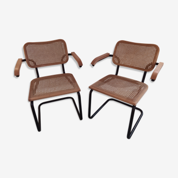 Pair of armchairs by Marcel Breuer B64