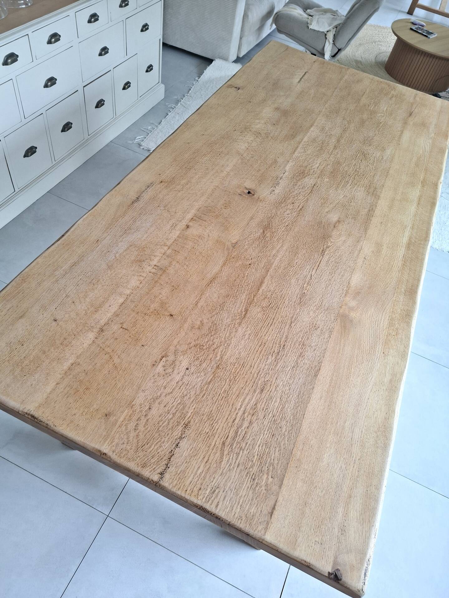 Table de ferme en chêne restaurée