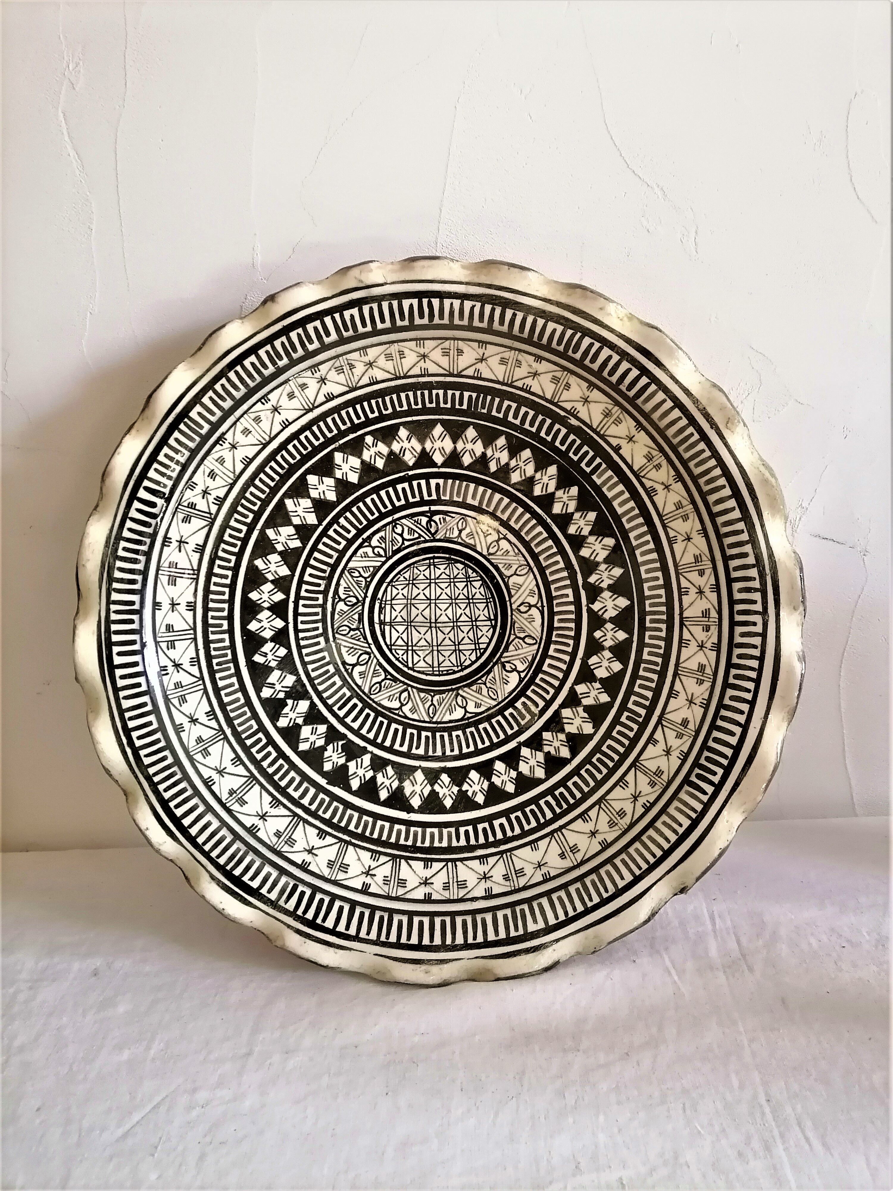 Old oriental ceramic dish. Morocco, Safi