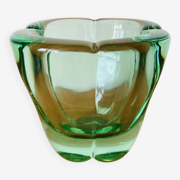 Vase Daum vintage vert