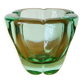 Vase Daum vintage vert