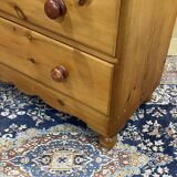 Commode anglaise en sapin de la fin du XIXème, 4 tiroirs