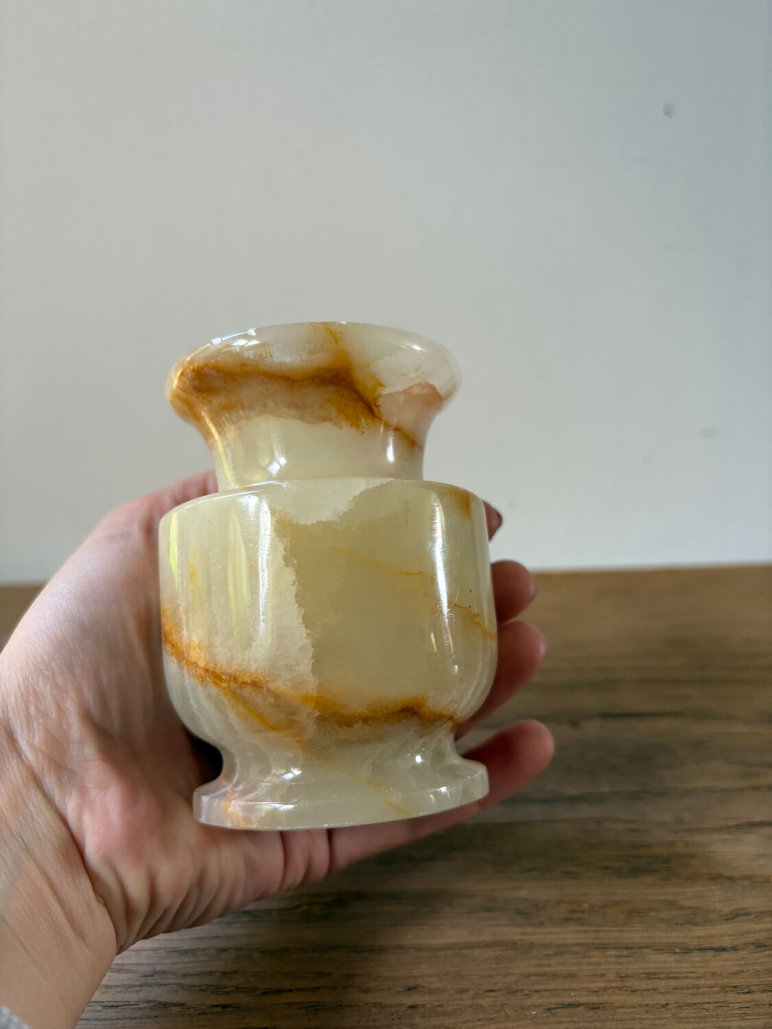 Vase en onyx vintage