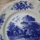 Set of 6 Sarreguemines flat plates, Romantic model, 25.6 cm