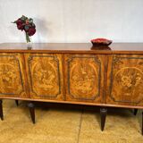 Exceptional Antique Marquetry Inlaid Hall Console / Sideboard – Circa 1900