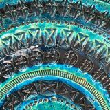 Large bowl in Rimini Blu pottery, mid-century by Aldo Londi for Bitossi.