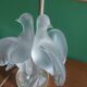 Crystal lamp Lalique with two doves model Ariane