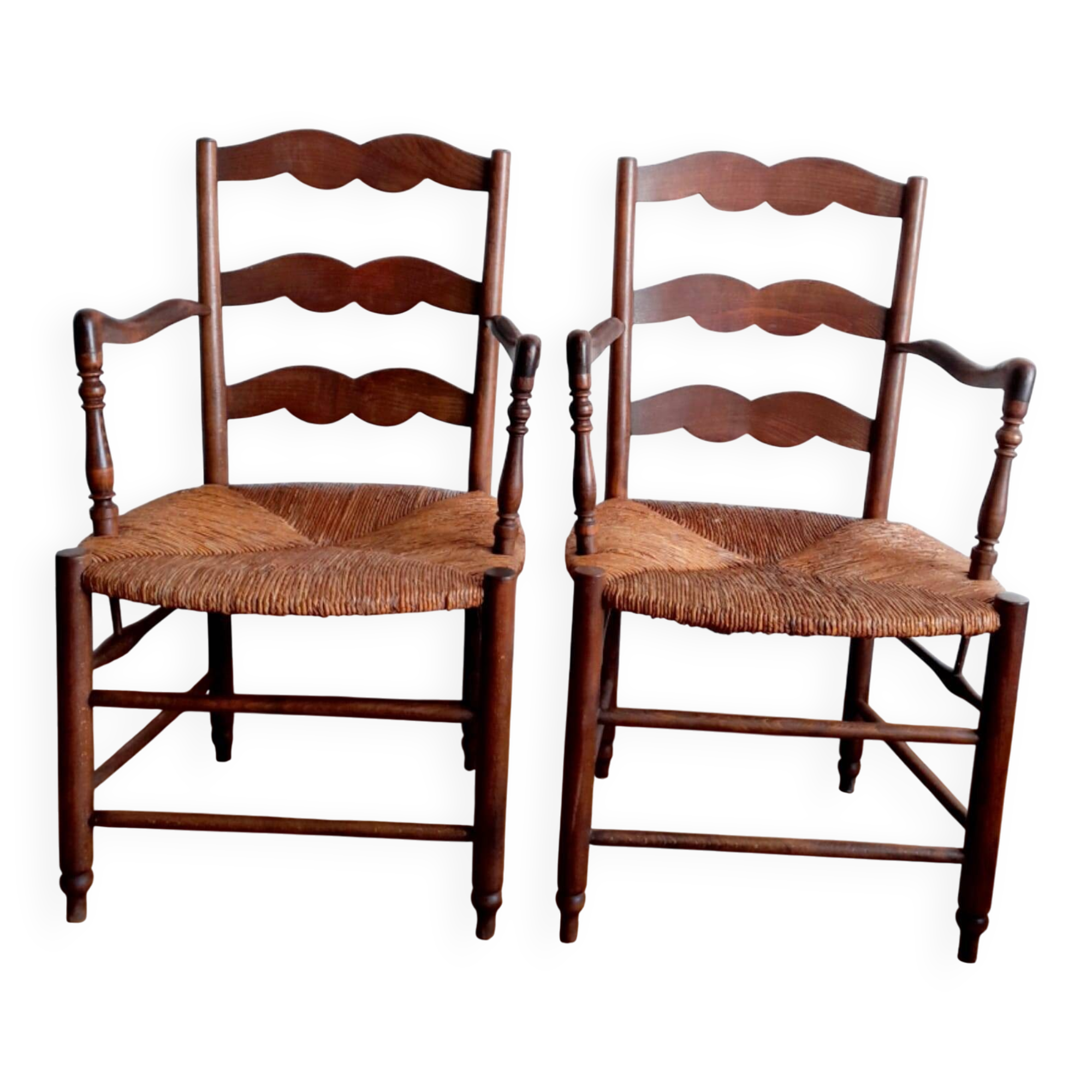 Paire de fauteuils de nourrice, style provençal 19ème siècle