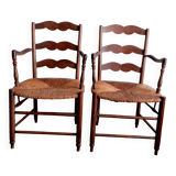 Paire de fauteuils de nourrice, style provençal 19ème siècle