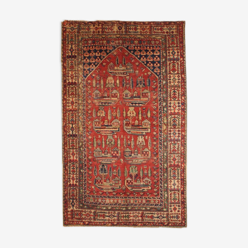 Old Turkish Carpet Anatolian handmade 125cm x 189cm 1890, 1B31