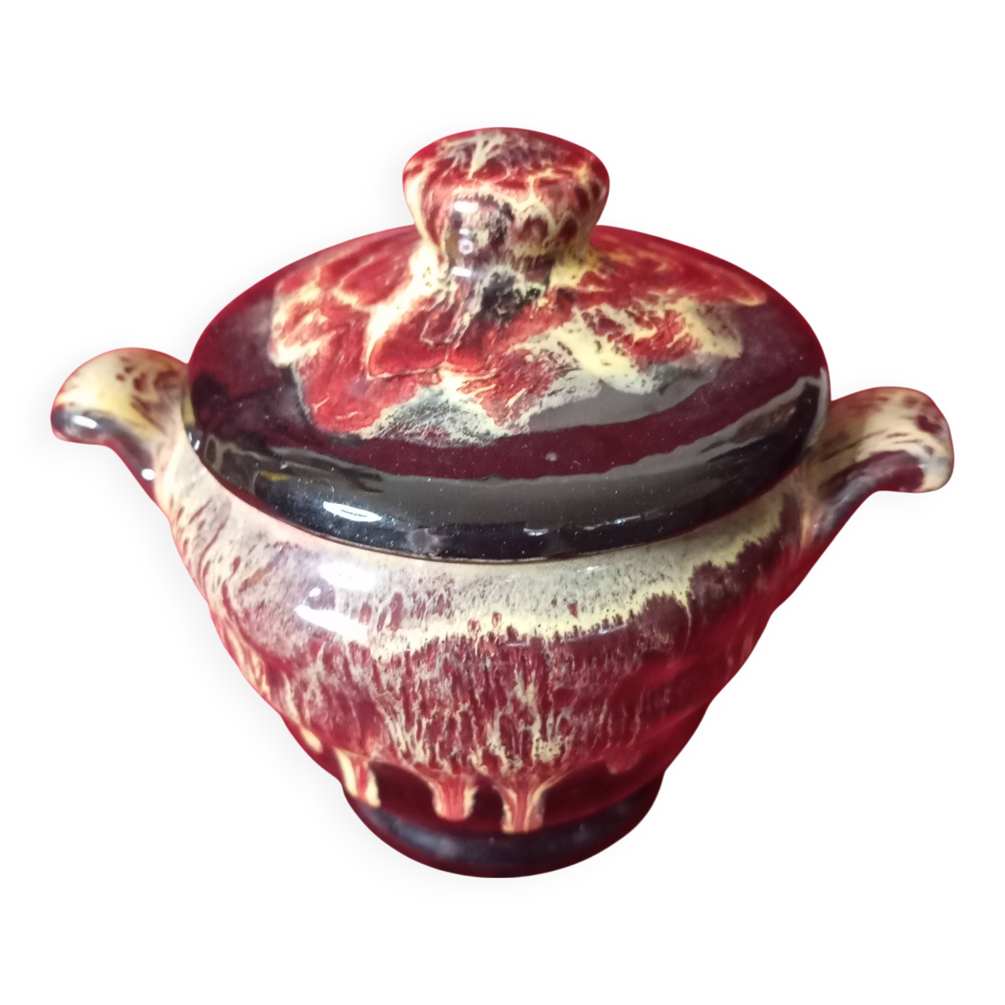VINTAGE MORVAN CERAMIC SUGAR BOWL