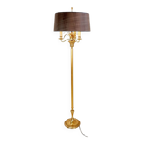 Pineapple Brass Floor Lamp in the Style of Maison Charles, Circa 1970