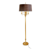 Pineapple Brass Floor Lamp in the Style of Maison Charles, Circa 1970