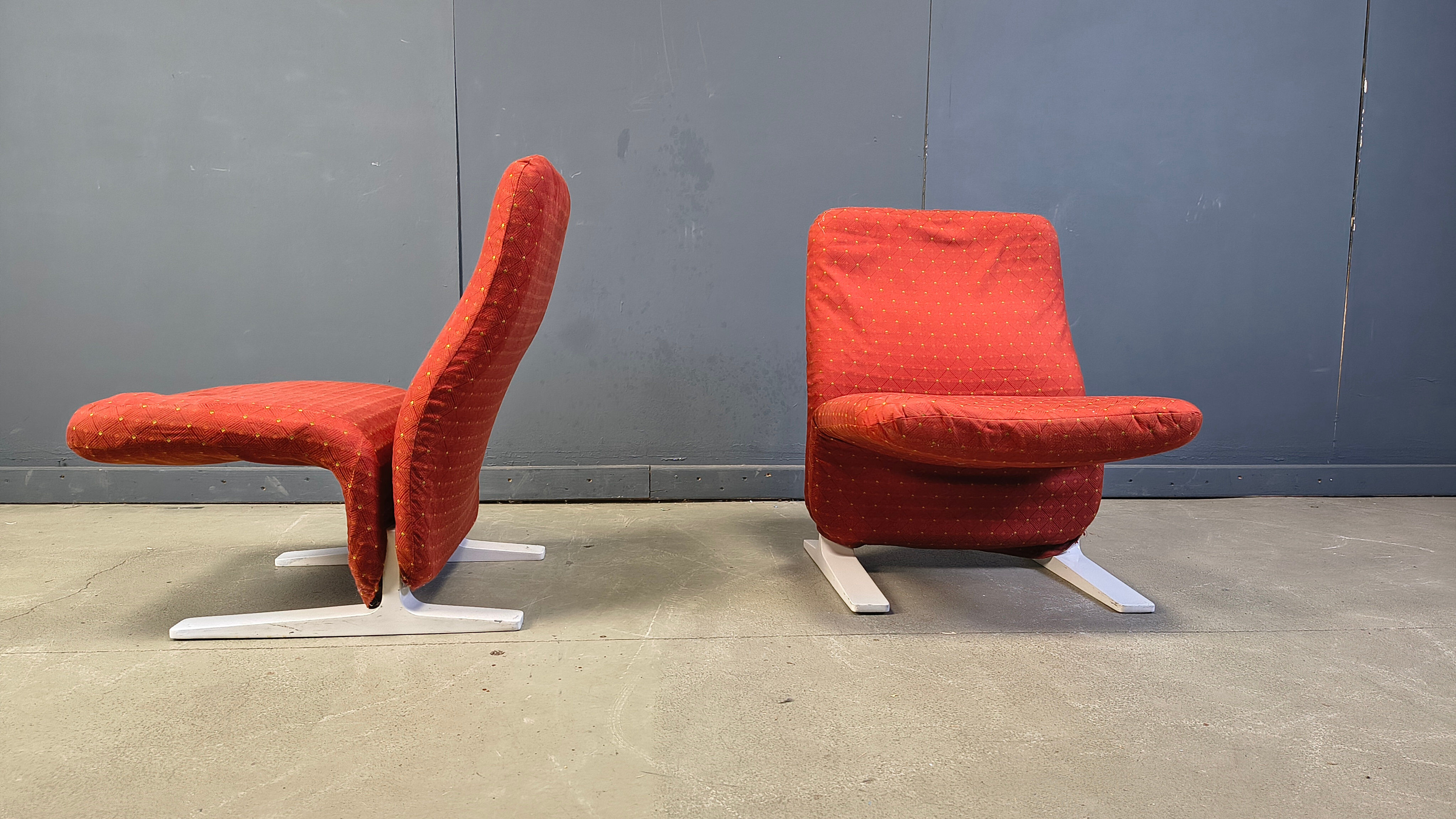 Fauteuils Concorde de Pierre Paulin, ensemble de 4, années 1960.